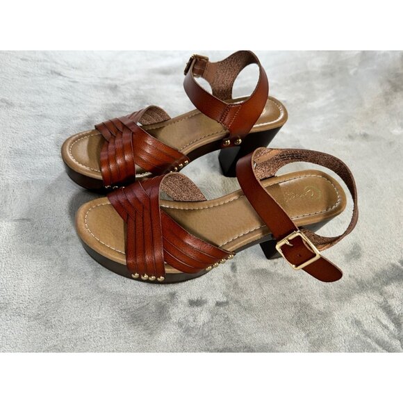 C comfort women's shoes size 9M brown open toe heel Sandals 45062672 - Picture 9 of 15